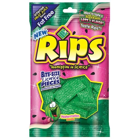 Rips Rips Bite-Size Watermelon 4 oz. Peg Bag, PK12 37521